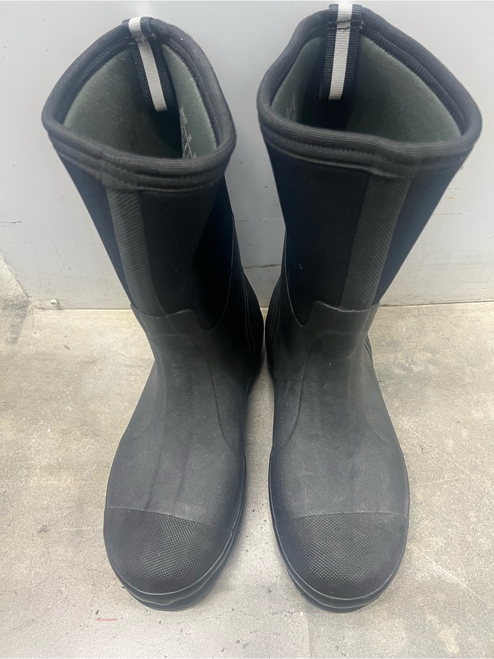 The Original Muck Chore Black Waterproof Rubber Neoprene Mid-Calf Boots M 8 W9